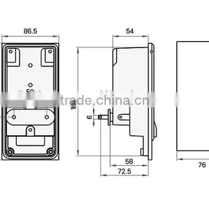 2015 Flei Brand ROHS Zinc Plated Metal Box Turn Lock for Electric Cabinet thumbnail-6