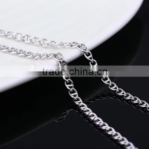 2015 Wholesale Fashion Jewelry Rhodium Plated Cheap Chain Necklace thumbnail-2
