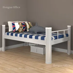 Modern Metal Single Bed Frame | Durable Iron Tube & Noise Free Construction | Hospital Or Home Bedroom - Custom Furniture Factory thumbnail-1