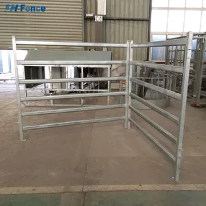 6ft Portable Heavy Duty Galvanized Metal Round Pen Cattle Corral Livestock Farm Yard Fence Panels thumbnail-1