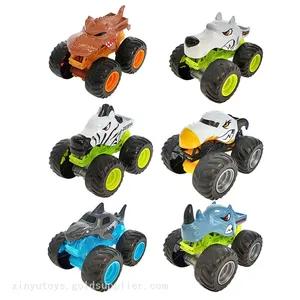 1:43 Scale Diecast Animal Toy Car Eagle Zebra Rhinocero Shark Dinosaur Dog Free Wheeling thumbnail-1