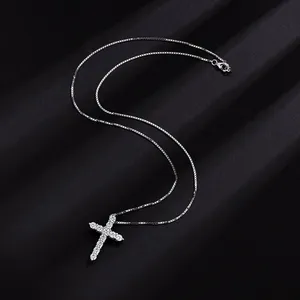 European and American Fashion, Individuality, Creativity, Diamond Studded Cross Necklace, Men's and Women's Versatile Punk thumbnail-4