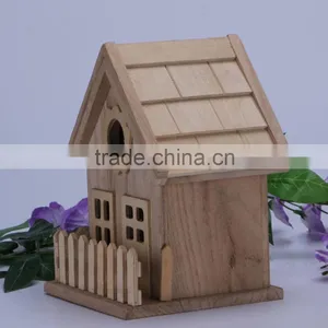 China Supplier Crafts Hang Christmas Wooden Bird House Wholesale Modern Design Wooden Bird House High Quality Wooden Bird House thumbnail-2