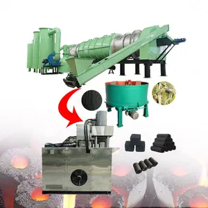 Non Smoking Charcoal Machine Bio Charcoal Making Machine Rice Hull Charcoal Briquette Machine EPC thumbnail-1
