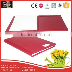 China Discount Custom Logo Cotton Restaurant A4 Menu Holder thumbnail-1