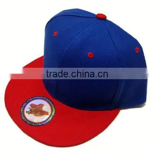 100% Wool Blend Snapback Two-Tone Snap Back Hat Baseball-Blue Red thumbnail-1