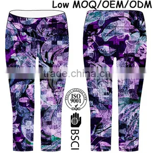 Women Tights Capri YOGA Running Pants High Waist Cropped Leggings Fitness For Wholesale thumbnail-1