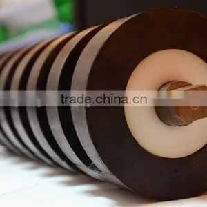 China Top Quality Size 89*465mm Rubber Coated Conveyor Idler Roller for Coal Mining thumbnail-3