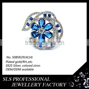 2015 Fashion China Wholesale 925 Royal Blue Silver Pakistani Bridal Jewelry Sets thumbnail-6