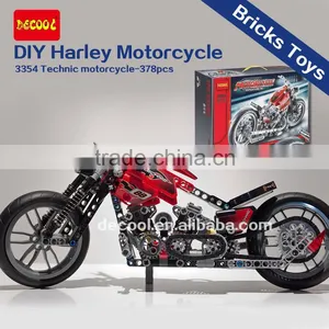Decool Bricks Toys 378pcs Transport Series Technic Motorcycle 3354 Sets Educational DIY Toys for Children thumbnail-1