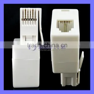 US RJ11 Telephone Socket to UK BT Plug Telephone Adapter thumbnail-1