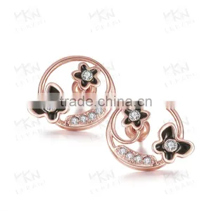 Factory 18K Gold Plated Flower Pattern Women Vintage Tribal Flower Earring thumbnail-3