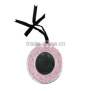 Bling Rhinestone Mirror With Keychain thumbnail-2