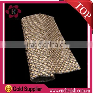 2016 Top Fashion Hot Fix Rhinestone Mesh Trimming 24 x 40cm for Decoration and Garment thumbnail-1