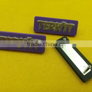 New Arrive High Quality Rubber Covered Zinc Alloy Metal Rivet Badges For Handbad -- P5330 thumbnail-2