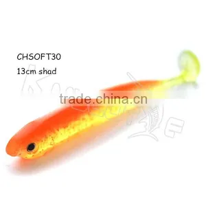 CHSOFT30 Drop Shipping Soft Fishing Lure Fish Shape Shad Bait 3pcs in One Bag thumbnail-3
