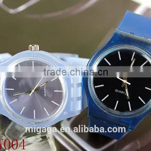 Women Fashion Hand Watch Silicone Watch Interchangeable Plastic Case Stainless Steel Back Quartz Plastic Watch Wrist Watch thumbnail-4