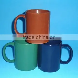 11oz Colored Glazed Ceramic Mug thumbnail-3