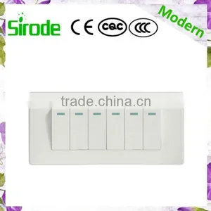 Electrical Type 6 Gang Motion Sensor Wall Switch 250V-10A thumbnail-1