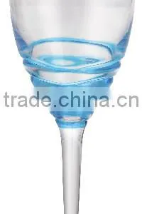 Plastic Swirl Wine Glass Plastic Swirl Tumbler Colorful Stem Cup thumbnail-2