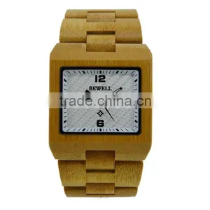 Natural Handsmade Men's Wooden Watch Bamboo Bracelet thumbnail-1