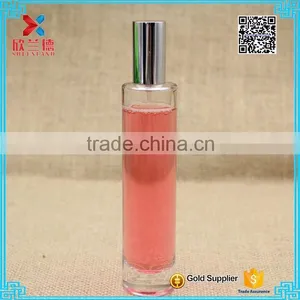 Wholesale 50ml Cylinder Perfume Glass Tube Bottle With Aluminium Spray and Cap thumbnail-2