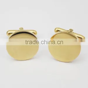 2016 Fashion Gold Plating Cufflink Adding Custom Logo thumbnail-1