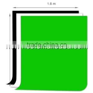 Photo Studio Lighting Kit Black White Green Backdrop Background Stand Set thumbnail-3
