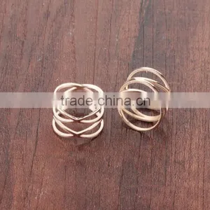 Wholesale Fashion Jewelry 18K Elegant Design Rose Gold Light Weight Gold Ring for Ladies thumbnail-4