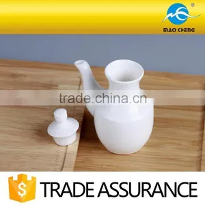 Plain Restaurant Ceramic Soy Sauce and Vinegar Pot thumbnail-2