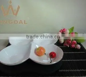 Wingaol New Design Porcelain Chip and Dip Snack Plate thumbnail-1