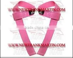 Pink Weightlifting Straps Made of High Quality 100% Cotton Material,FM-996 S-24 thumbnail-1