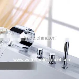 Double Handle Bathroom Waterfall Faucet Wasserfall Wasserhahn thumbnail-5
