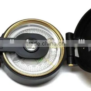 Antique Solid Black Plastic and Brass Lensatic Compass 13529 thumbnail-4