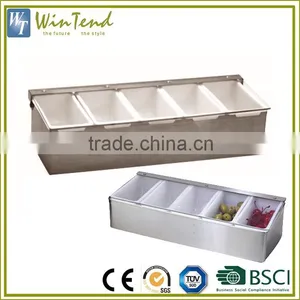 5 Compartment Condiment Dispenser Container Plastic Fruit Condiment Tray Quality Choice thumbnail-1