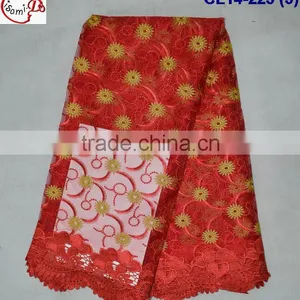 CL14-225 2016 Latest Fashion Lace Design French Lace Fabric, African Net Tulle Lace Fabric Wholesale thumbnail-4