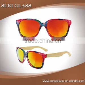 Plastic Classic Sunglasses Wooden Arms Trendy Glasses thumbnail-4