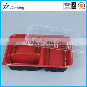 Microwaveable Disposable Plastic Bento Lunch Box With Compartments thumbnail-1