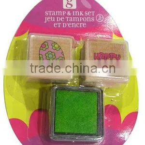 3pcs Wooden Stamp With 1pc Ink Pad thumbnail-1