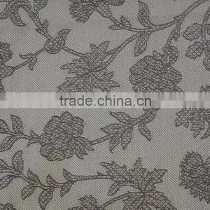 New Arrival 100% Polyester Flower Design Embroidery Window Curtain Fabric thumbnail-3