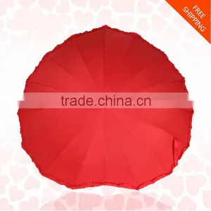 Wedding Chinese Parasols Heart Shape Umbrella Chinese Umbrellas for Wedding thumbnail-2