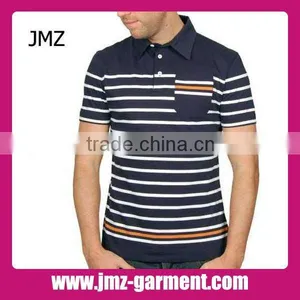 Mens Polo Collar Striped t Shirt thumbnail-1