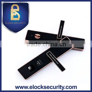 Red Bronze Fingerprint Touch Pad Keyless Lock thumbnail-1