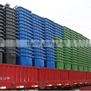 Plastic Large Outdoors Trash Can Garbage Can Outdoors Dustbin Outdoors Litter Bins thumbnail-1