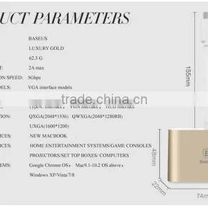 Baseus 2A Type-C To VGA+ HUB Adapter thumbnail-2