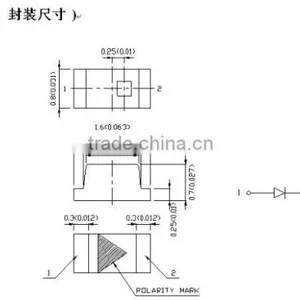 OEM Factory Red Color 0603 1608 SMD LED thumbnail-2