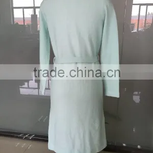 Lady's Extra Long Knitted Wool Cardigan With Belt thumbnail-2