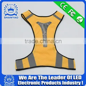 2016 Factory Supply Cheap LED Safety Vest For Road Safety At Night thumbnail-4