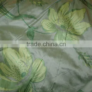 SILK LEAF PRINT FLOWER PRINT SILK FABRIC thumbnail-1