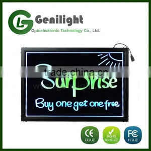 Erasable LED Drawing Board With A Fluorescent Marker Pen 80*60cm thumbnail-1
